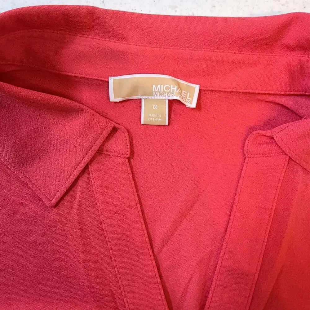 Michael Kors Roll-Tab Utility Blouse - Picture 4 of 5